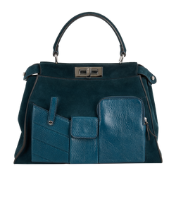 Pocket Peekaboo, Suede/Snakeskin, Teal, A86Y 199 12085, S/DB/RC, 2*